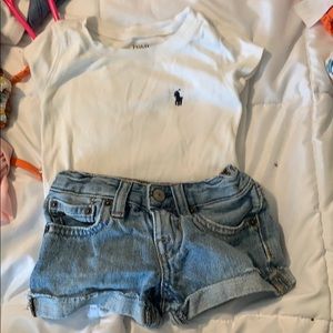 Ralph Lauren 2t shorts and tee